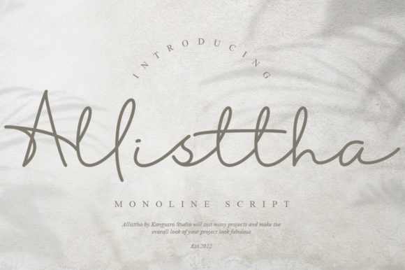 Allisttha: A Vintage Script Typeface for Modern Web Design