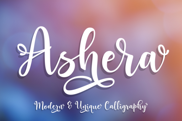 Ashera: The Romantic Script Typeface for Elevated Brand Identity