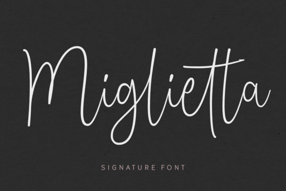 Miglietta: A Premium Script Typeface for Elegant Branding