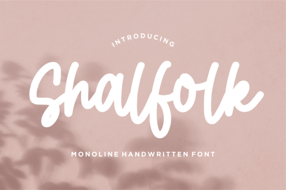 Shalfolk: A Monoline Handwritten Typeface for Modern Web Design