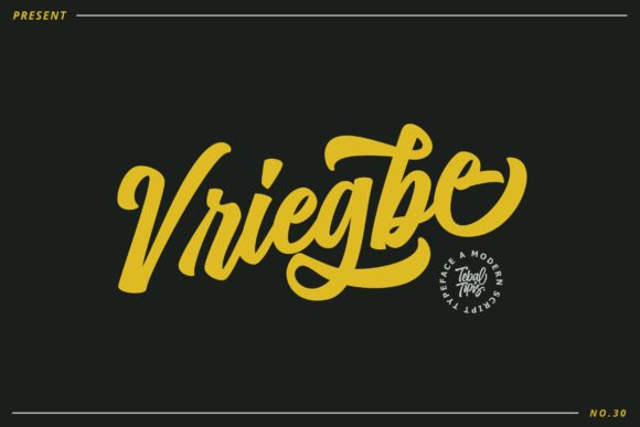 Vriegbe: A Retro Script Typeface for Authentic Brand Identity