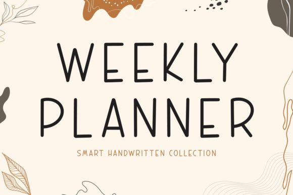 Weekly Planner Typeface: A Smart Handwriting Font for Digital Brands